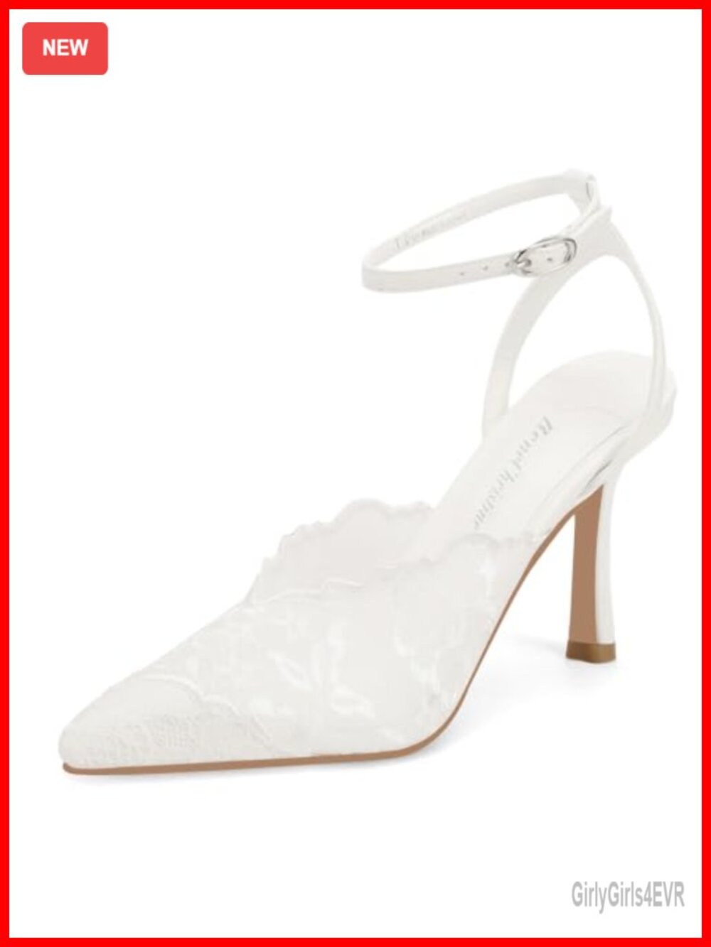 Lace Mesh Slingback Kitten Heel Pointed Toe Dress Pumps